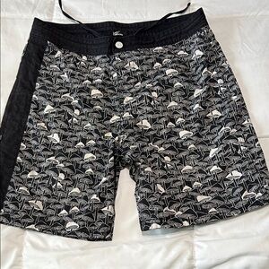Levi's Black and White Patterned Board Shorts